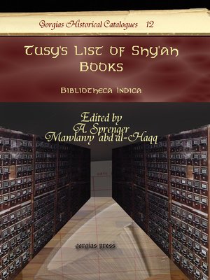 cover image of Tusy's List of Shy'ah Books